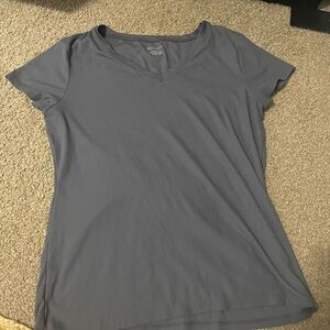 No Boundaries Gray and Blue Fitted Short Sleeve Tee